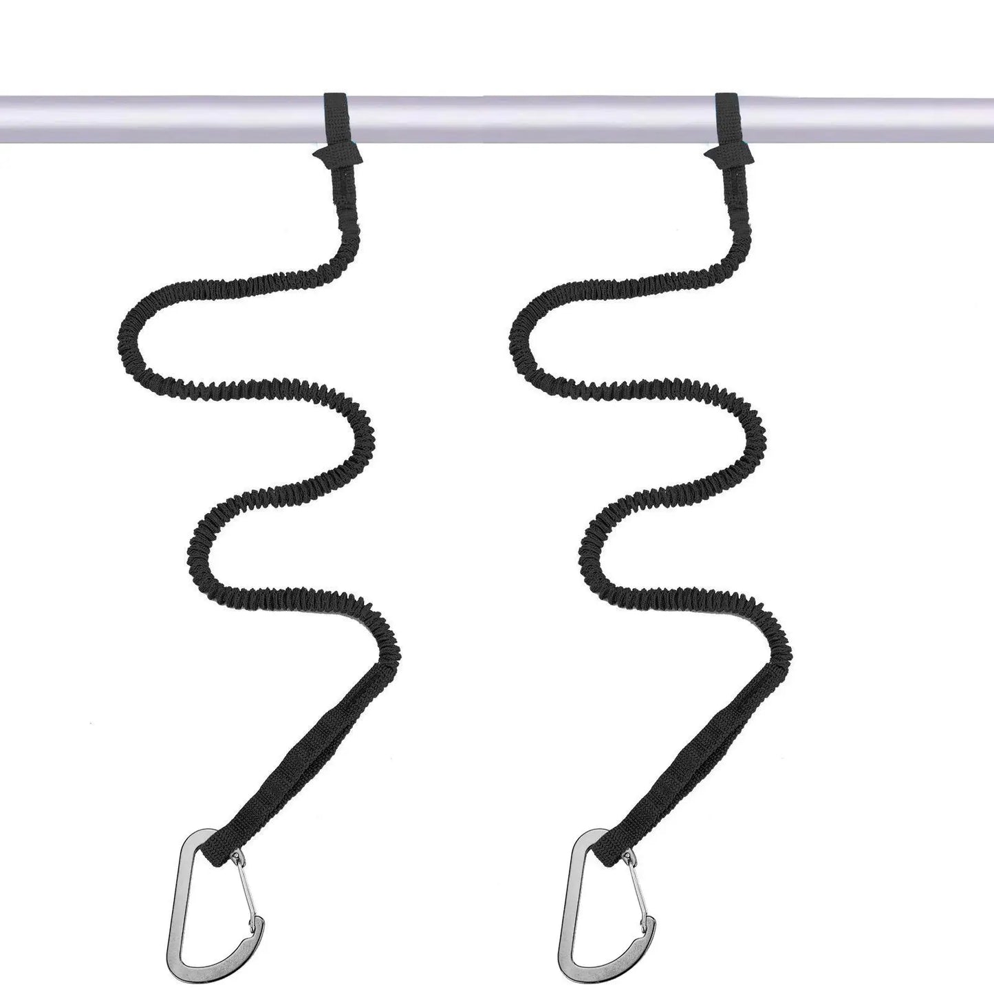 Kayak Paddle Leash Paddle Keeper Fishing Pole Tether with Carabiner Lightweight Kayak Rod Leashes for Canoeing Rafting Surfing