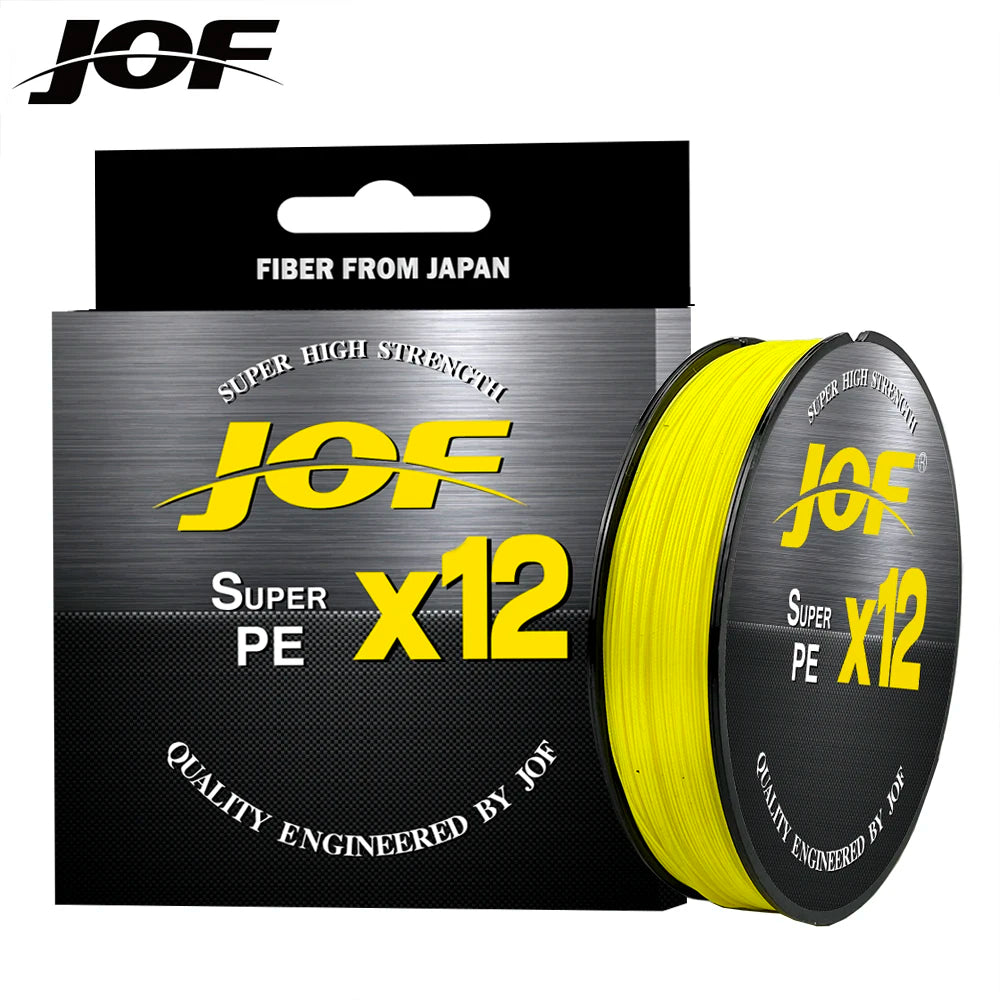 JOF Stronger More Durable 12 Strands Fishing Line Braided Multifilament Pe Wire for Sea Fishing and Big Fish