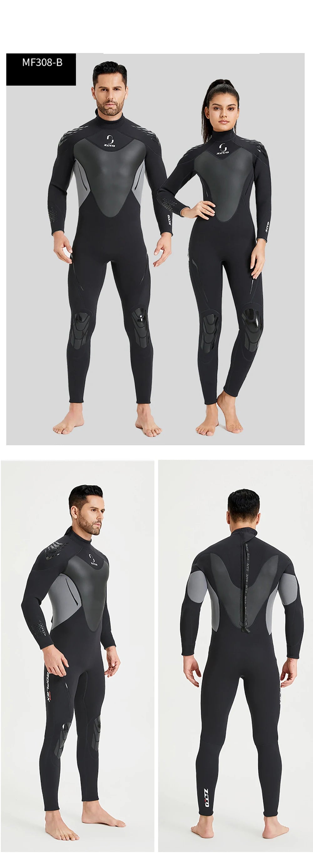 Women Men 3mm Neoprene Wetsuits Full Body Scuba Diving Suit  Snorkeling Surfing Swimming Long Sleeve Keep Warm Water Wetsuits