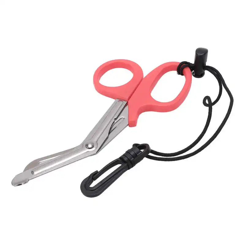 Diving Shears Safety Diving Scissors Stainless Steel Diver Shears with Lanyard and Buckle Diving Accessories