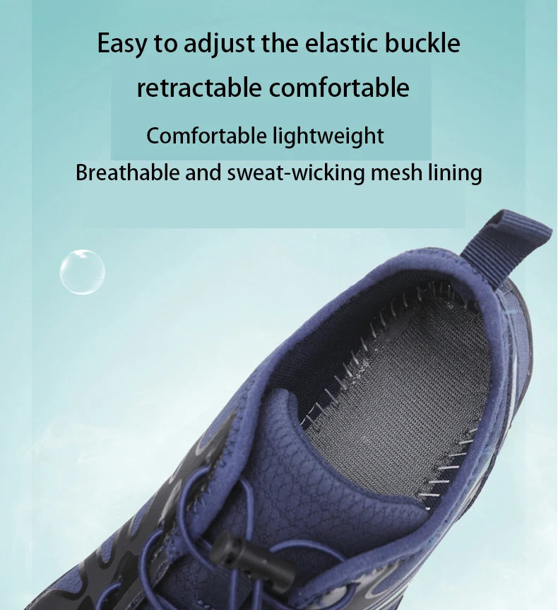 Men's Water Shoes Rubber Soles Nonslip Breathable Fast Drying Shoes Leisure Climbing Beach Swimming Shoes 2024 New