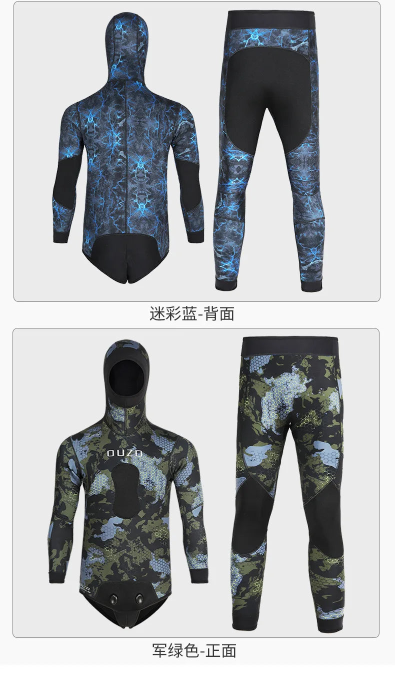 1.5MM Neoprene Wetsuit Men Camo WetSuits Keep Warm Surf Scuba Diving Suit Fishing Spearfishing Swimming Suit Kitesurf WetSuits