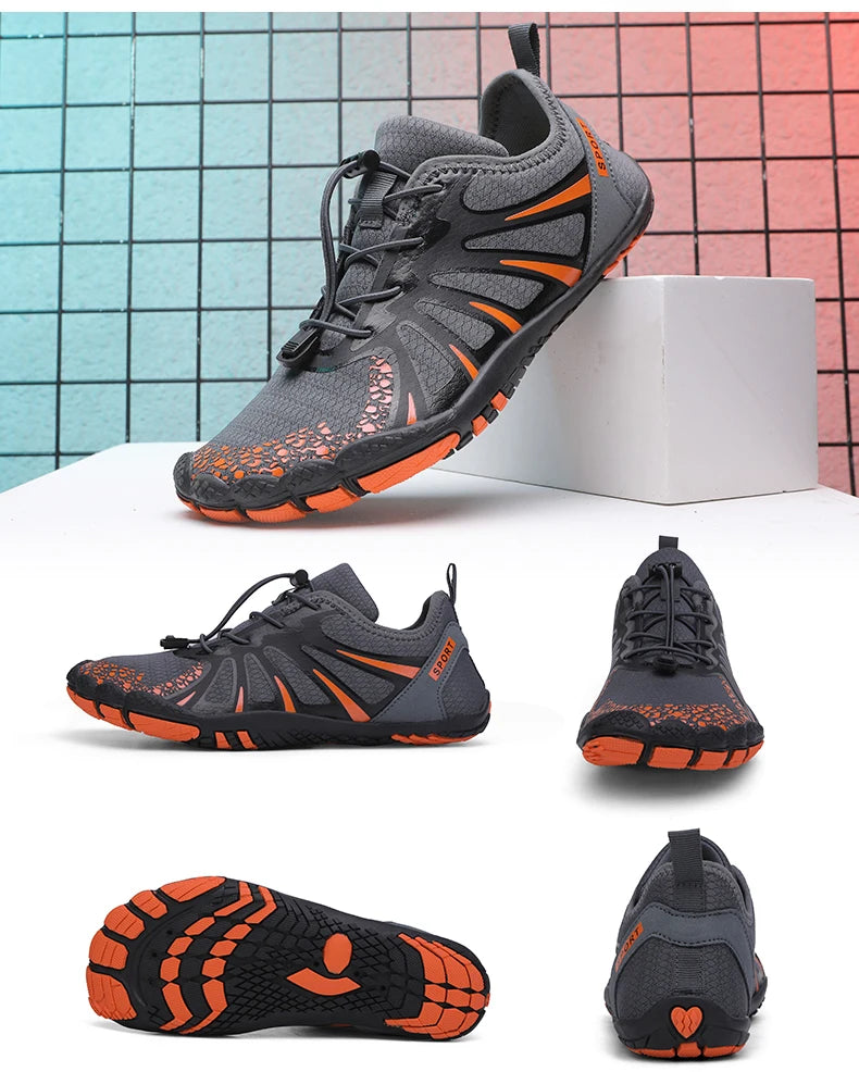 Men's Water Shoes Rubber Soles Nonslip Breathable Fast Drying Shoes Leisure Climbing Beach Swimming Shoes 2024 New