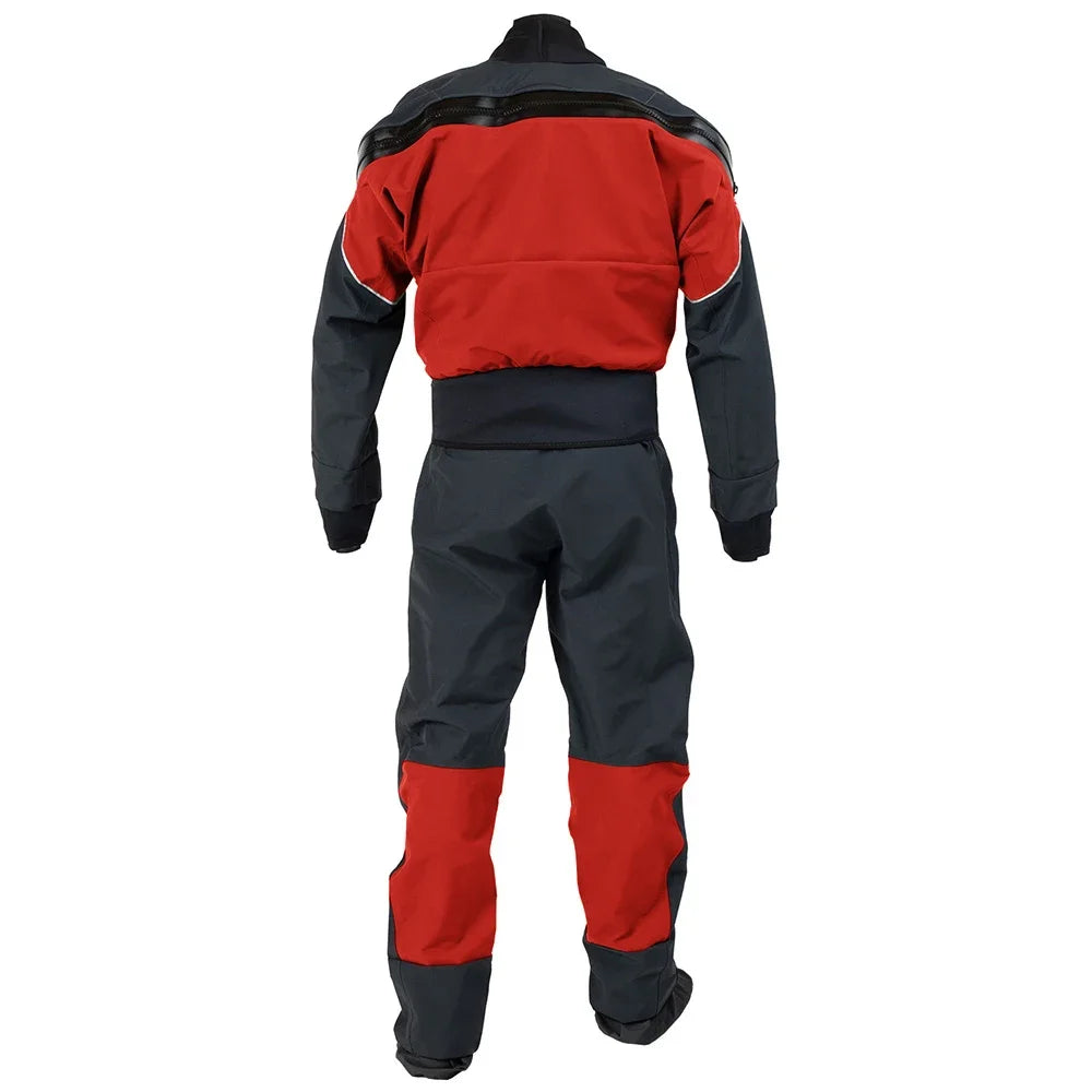 Men's 3-layer waterproof solid dry suit, safety dry suit, latex, white water expansion, boating, kayaking, fishing,