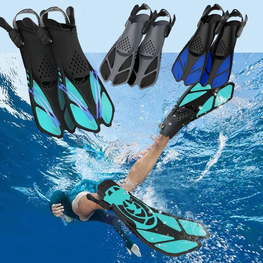 Snorkel Fins Adjustable Buckles Scuba Shoes Swimming Flippers Short Scuba Diving Shoes Open Heel Size for Men Women Snorkeling