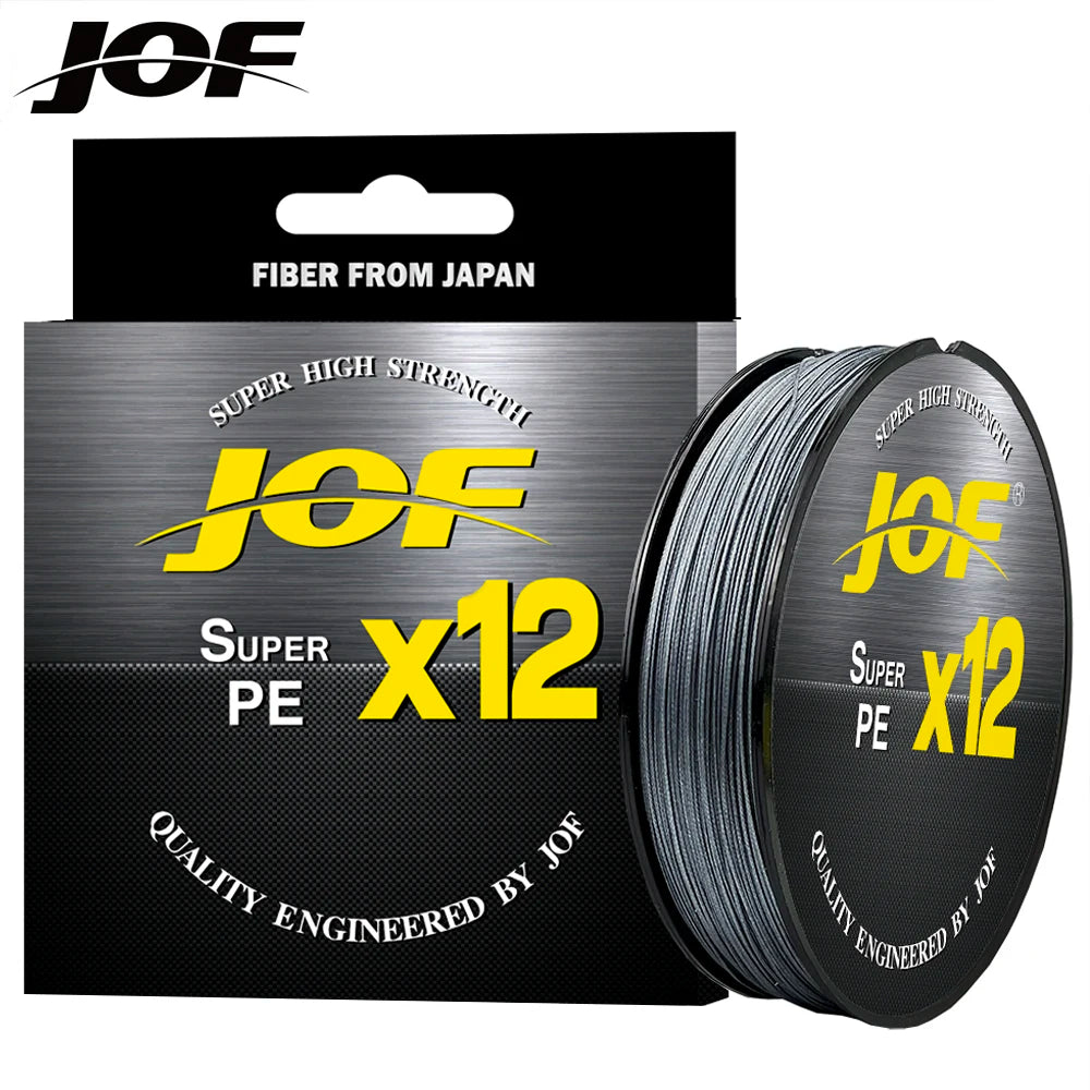 JOF Stronger More Durable 12 Strands Fishing Line Braided Multifilament Pe Wire for Sea Fishing and Big Fish