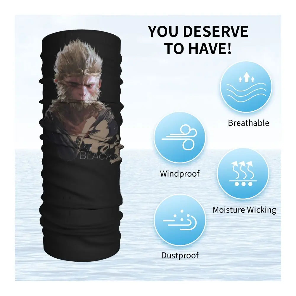 Outdoor Sports Balaclava Black Myth Wukong Monkey King Cycling Mask Breathable Face Masks Running Travel UV Protection Scarve