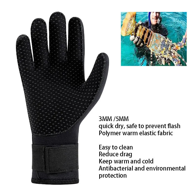 New Adult Diving Gloves Neoprene 3mm 5mm Thermal Spearfishing Gloves Anti-slip Surfing Swimming Kayak Paddling Snorkel Gloves