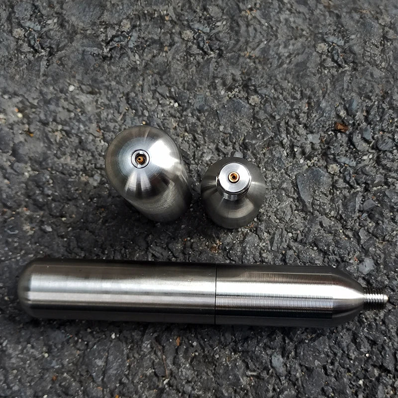 304 Stainless Steel Cylinder 33g CO2 Cartridge Refillable Inflatable Life Vest Scuba Ski Lifesaving Home Sodastream Water Beer