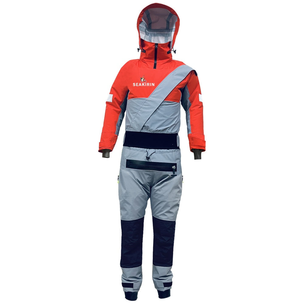 Mens Hooded Dry Suit With Latex Ankle Seals For Paddling Kite Surfing Water Skiing Wingsurfing Jetsurfing Motosurfing Jetboard