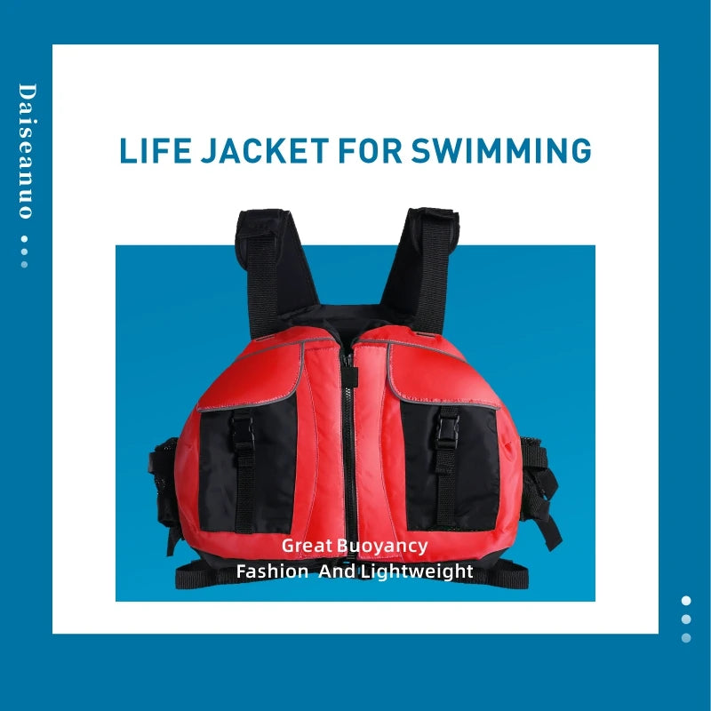 Swim Vest Adult children Life Jackets Kayak Women Men PFD Buoyancy Aid for Snorke Boat Water Sport Fully Adjustable Crotch Strap