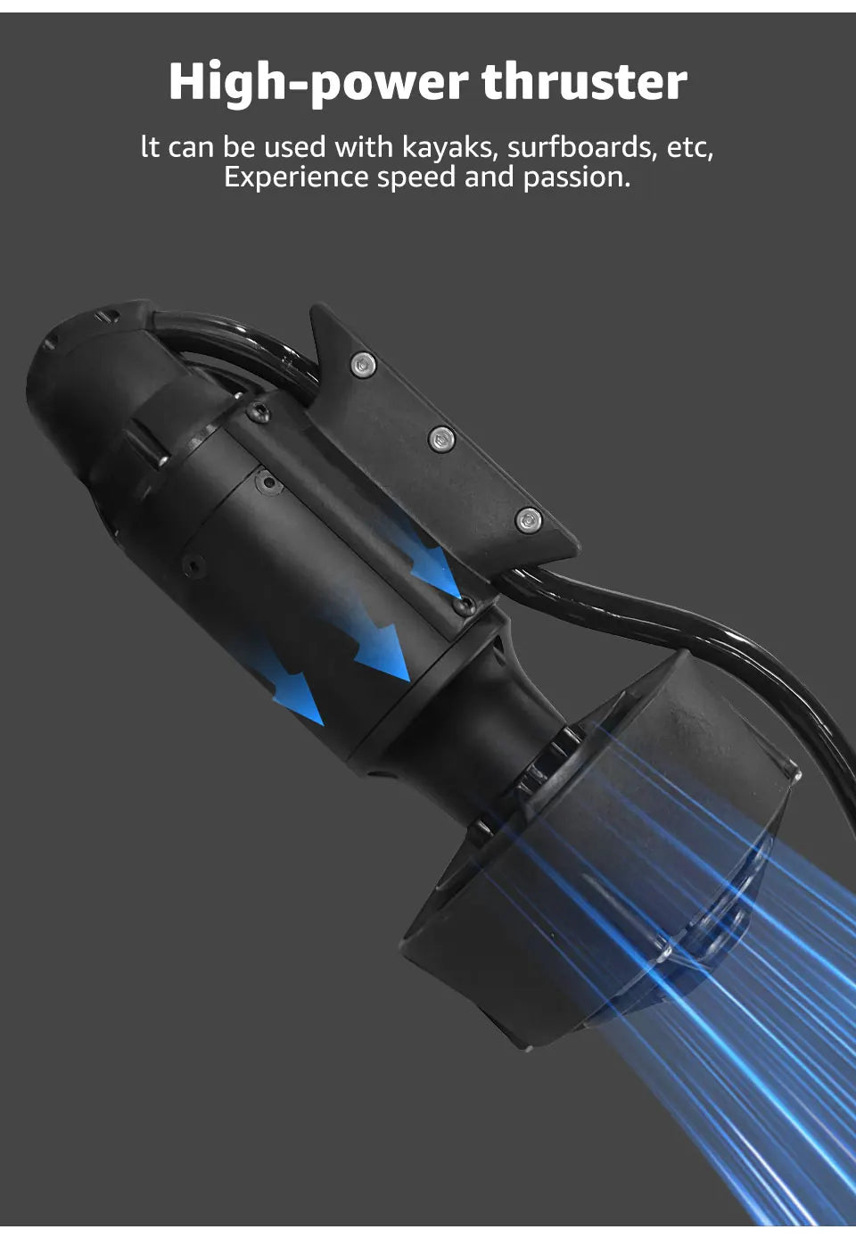 Electric Motor With  Battery Case Fishing Electric Fin Stand Up Paddle Board Push Motor E Fin SUP Surf Kayak POWER FIN