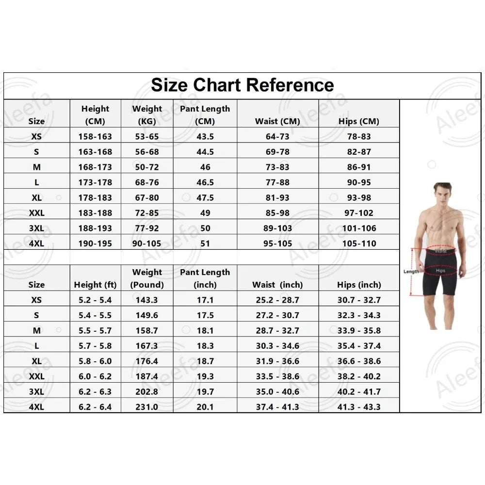 Aleefa Men's 2mm Neoprene Wetsuits Short Pants Diving Shorts for Rash Guard Surfing Snorkeling Swimming Surf Trunk