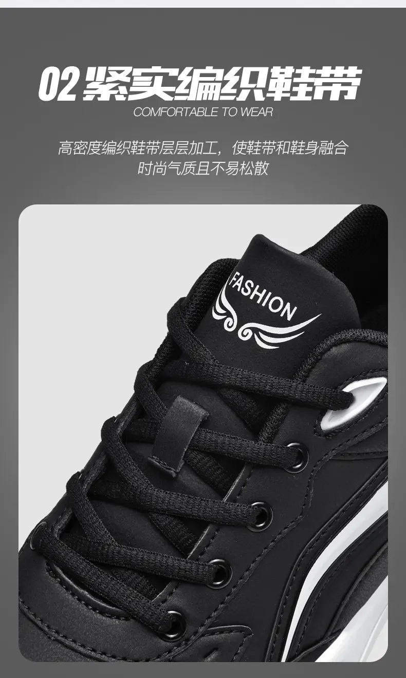 SYTK PU Leather Sneakers Men Casual Shoes Sports Boys Pure Black Plus Big Size 47 48 Tenis Masculino Shoes