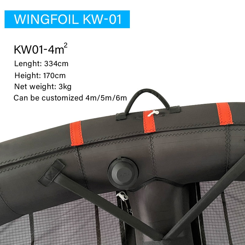 Vela de folha de asa inflável portátil 4M 5M 6M Wingfoil Wind Surf Wingsurf Kitewing Kitesurf