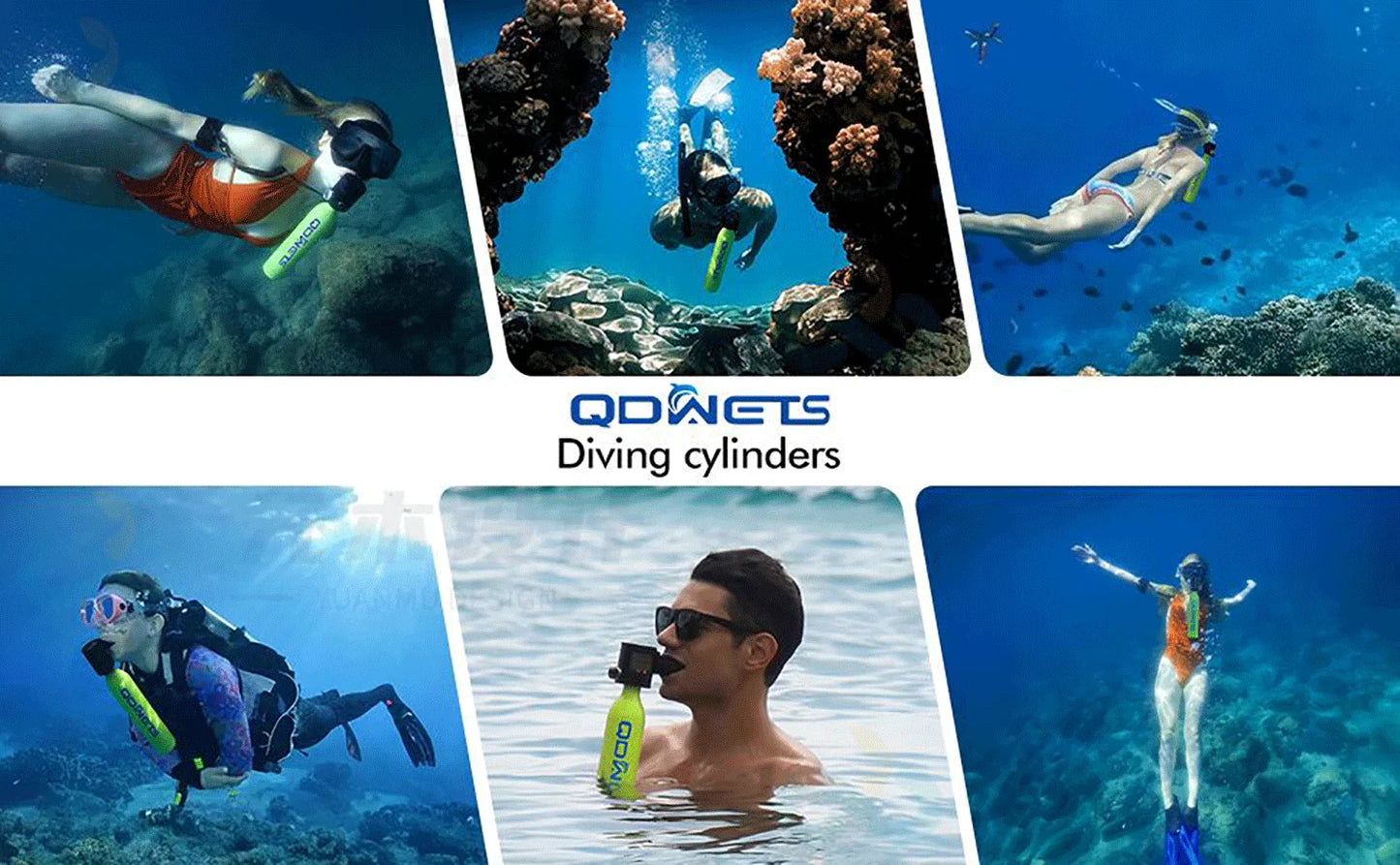 Mini Scuba Tank Diving Equipment 0.5L Outdoor Oxygen Scuba Diving Tank 5-10 Minutes Cylinder Snorkeling Set Hand Pump