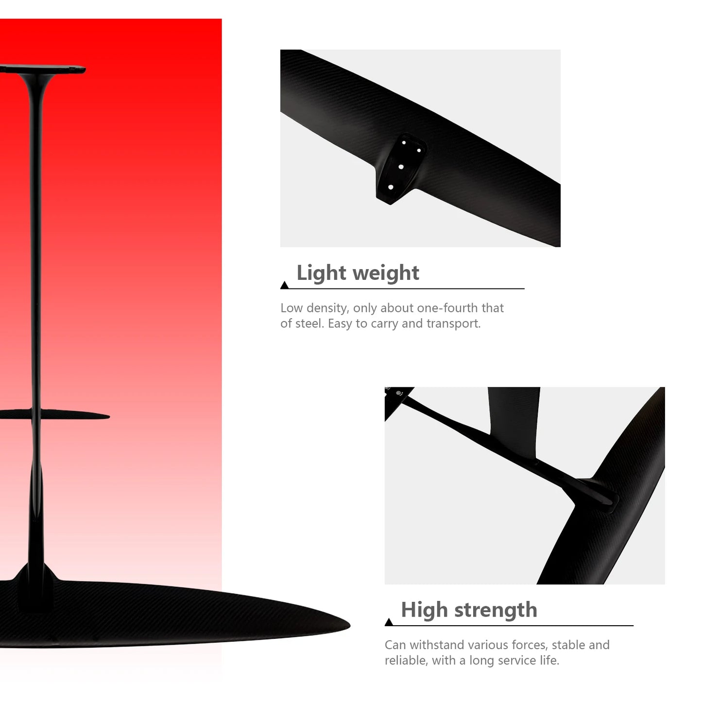 Hot Selling Advanced ART Series-V2 999 Hydrofoil Advanced Carbon Fiber 1038sqcm Ultra-Light Ultra-Fast Kite Surfing Tool