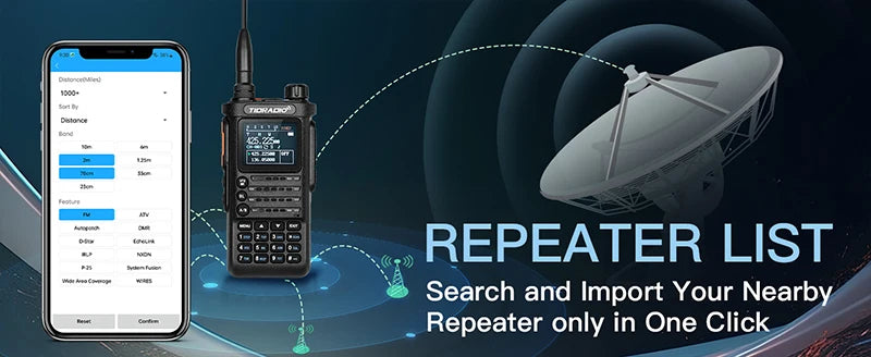 2PCS TIDRADIO 2nd Gen H8 Walkie Talkie Long Range Professional Radio Connection APP Wireless Programming Portable Radio GMRS