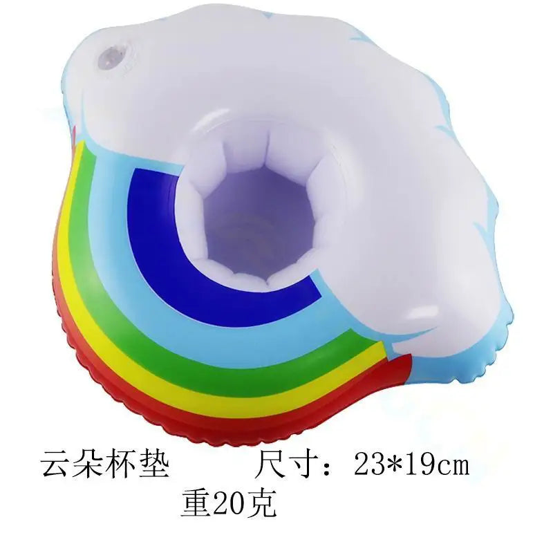 Inflatable Drink Holders Floating Toy Pool Party Bath drinking cup Seat Boat Kids Swimming Inflatable Float Water Fun Pool Toys