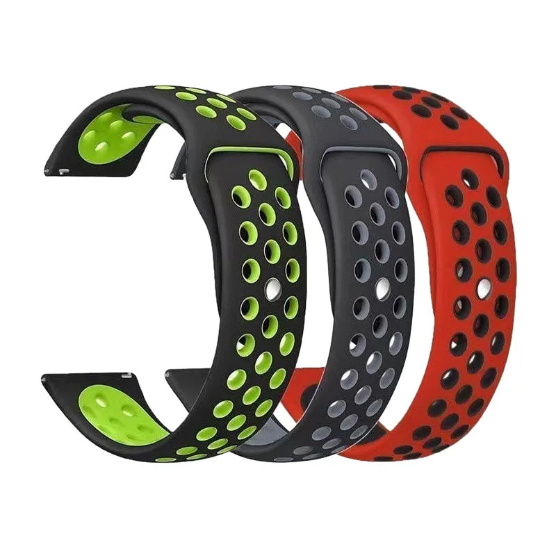 Samsung Dual Color Strap Smart Silicone Watch Strap Breathable Nike Universal Strap Replacement Strap