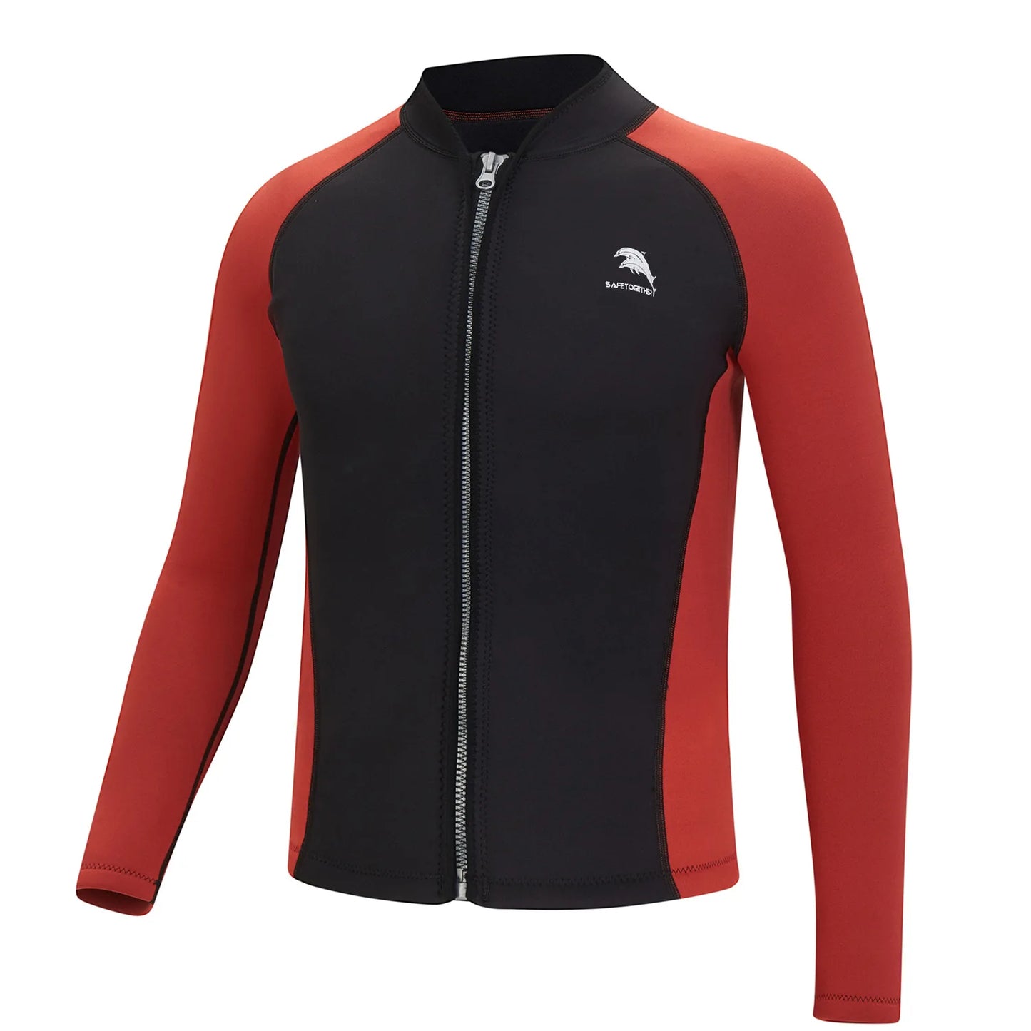 Oulylan Warm Water Sports Surf Diving Swimming Men's Split Long Sleeve Surf Snorkel Top Jacket 2mm Neoprene Wetsuit