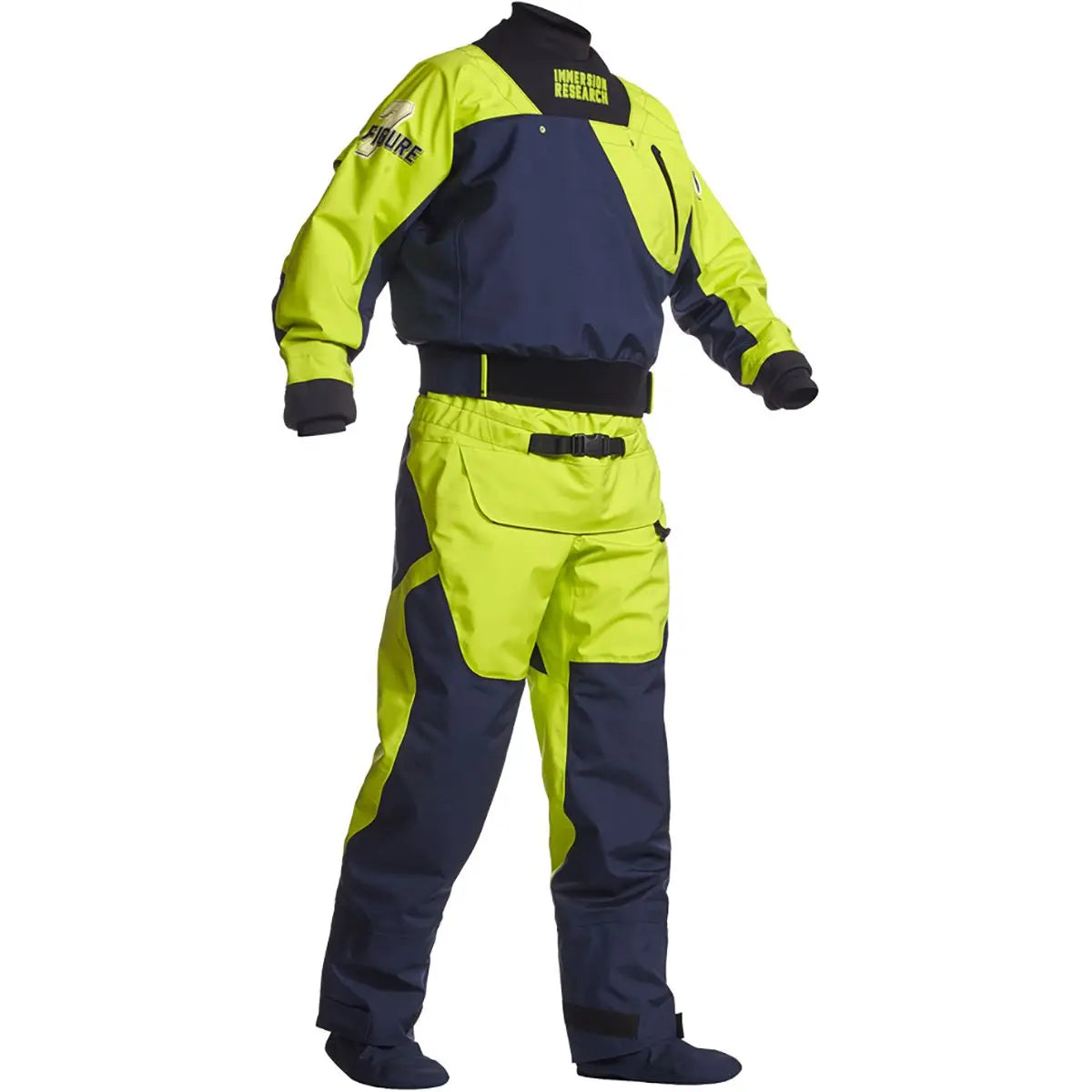 Men's Kayak Drysuit, 3-Layer Waterproof Fabric, Latex Gasket, Neoprene Thrust, Ocean River M42