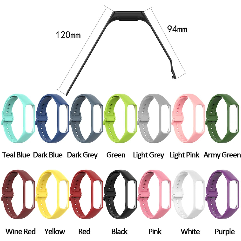 Soft Silicone Strap For Samsung Galaxy Fit 2 SM-R220 Smart Watch Band Sport Bracelet Replacement Wristband For Galaxy Fit2 Band
