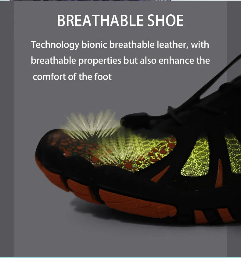 Men's Water Shoes Rubber Soles Nonslip Breathable Fast Drying Shoes Leisure Climbing Beach Swimming Shoes 2024 New