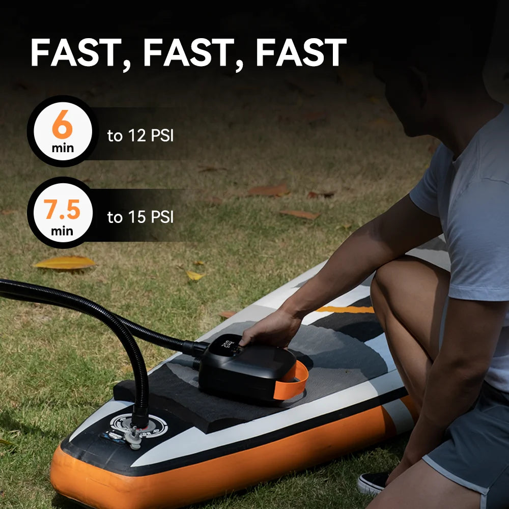 AIRBANK SUP Board Pump 5200mah  Electric  Double mode  Inflation Kayak Accessories for Surfing Kite Mattress Tent  Boat