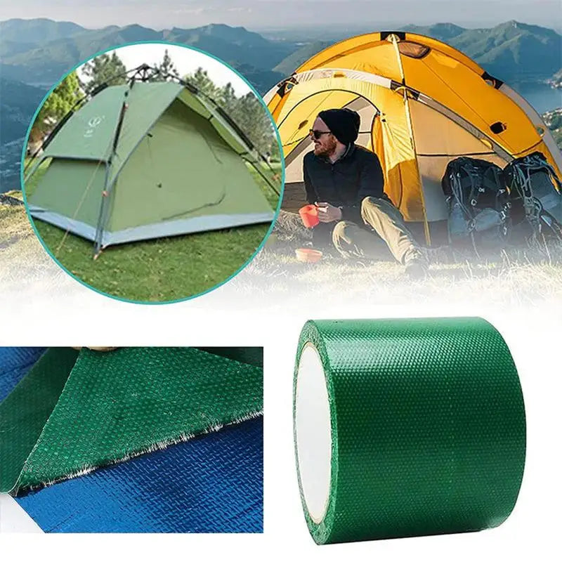 Tent Repair Canvas Awning Sail Kites Waterproof Adhesive Patches Tape Kit 3" X 16.4 Ft RV/Boat Covers Repair Tarpaulin Tape