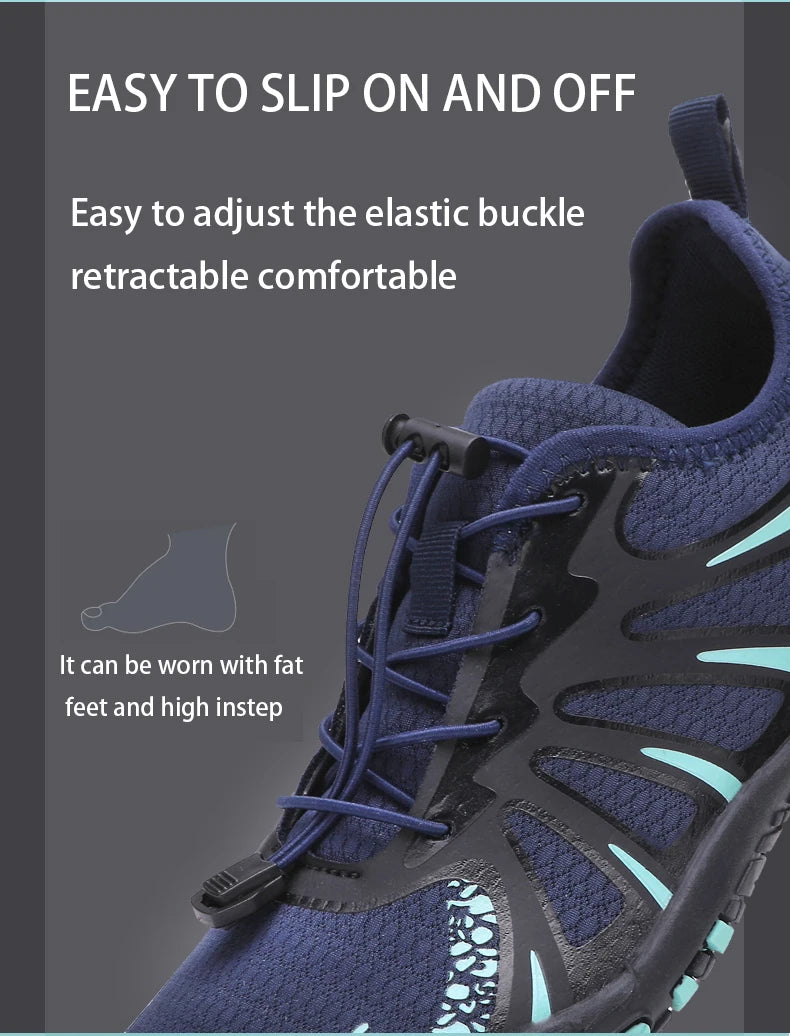 Men's Water Shoes Rubber Soles Nonslip Breathable Fast Drying Shoes Leisure Climbing Beach Swimming Shoes 2024 New