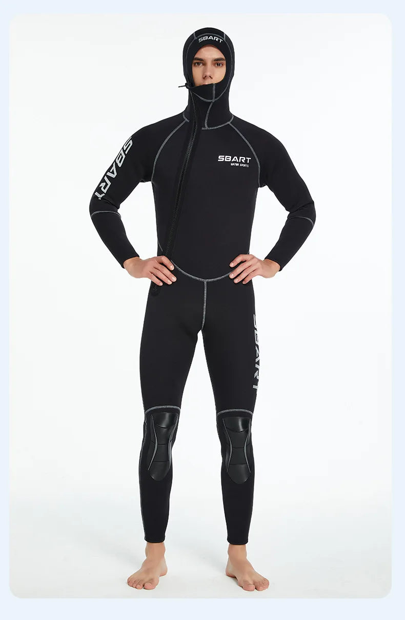 Wetsuit Surf Suit 3mm Neopreno Diving Suit Kitesurf Swimwear Underwater Spearfishing Fullbody Hooded Wetsuit One-Piece Swimsuits