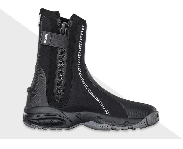 5MM Neoprene Water Sports UnderWater Hunting Spearfishing Swim Diving Boots With Side Zipper Scuba Kayaking Snorkeling Shoes