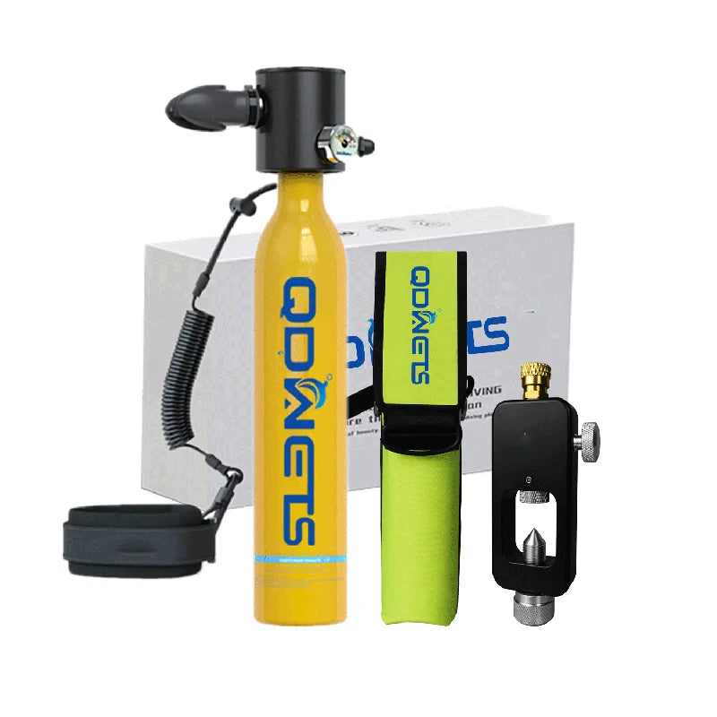 Mini Scuba Tank Diving Equipment 0.5L Outdoor Oxygen Scuba Diving Tank 5-10 Minutes Cylinder Snorkeling Set Hand Pump