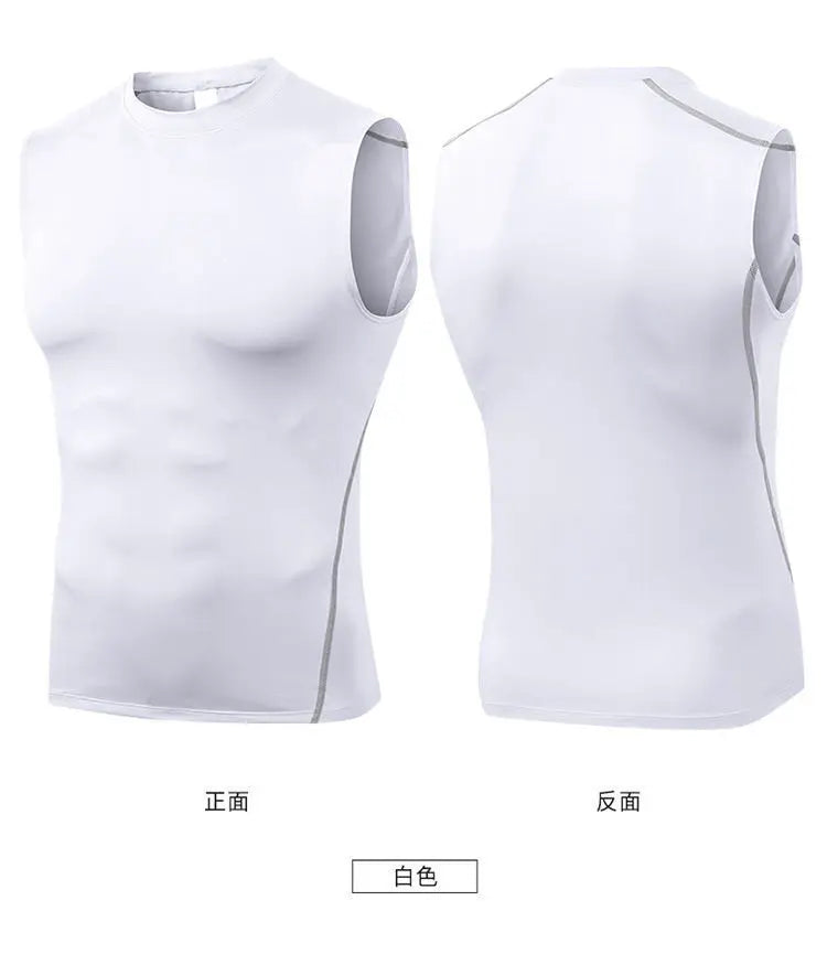 Male Jogging Vest Men Summer Fitness Tank Top Men's Outdoor Mesh Breathable Undershirt Round Collar T-shirt Man Sports Tank Top