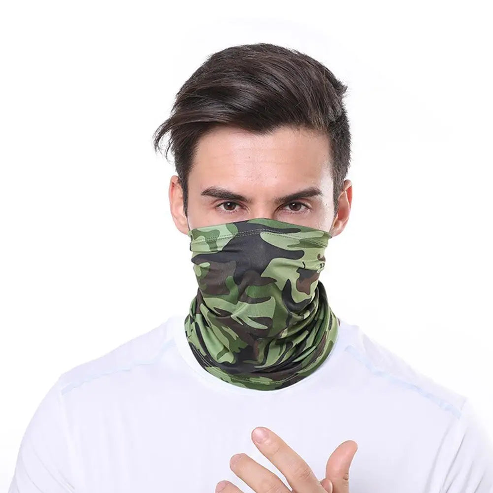 Men Women Head Face Neck Sunshade Collar Ice Silk UV Protection Face Cover Mask Outdoor Fishing Cycling Sports Bandana Scarf