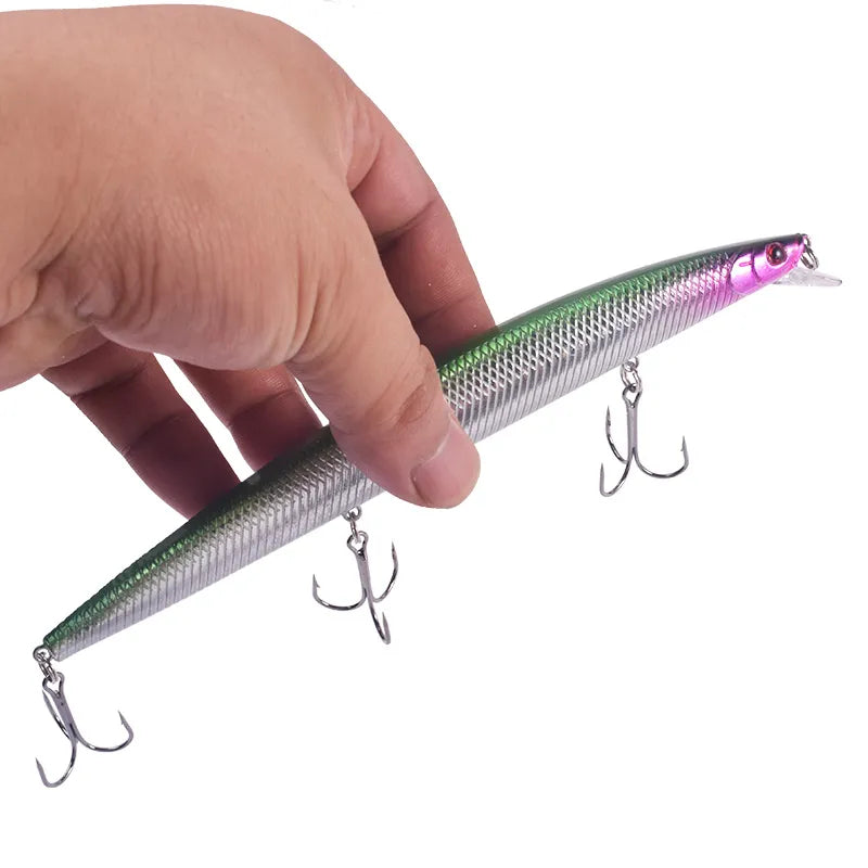 1 Pcs Big Minnow Sea Fishing Lures 18cm 24g Trolling Wobblers Isca Plastic Artificial Hard Bait Crankbait Pesca Fishing Tackle
