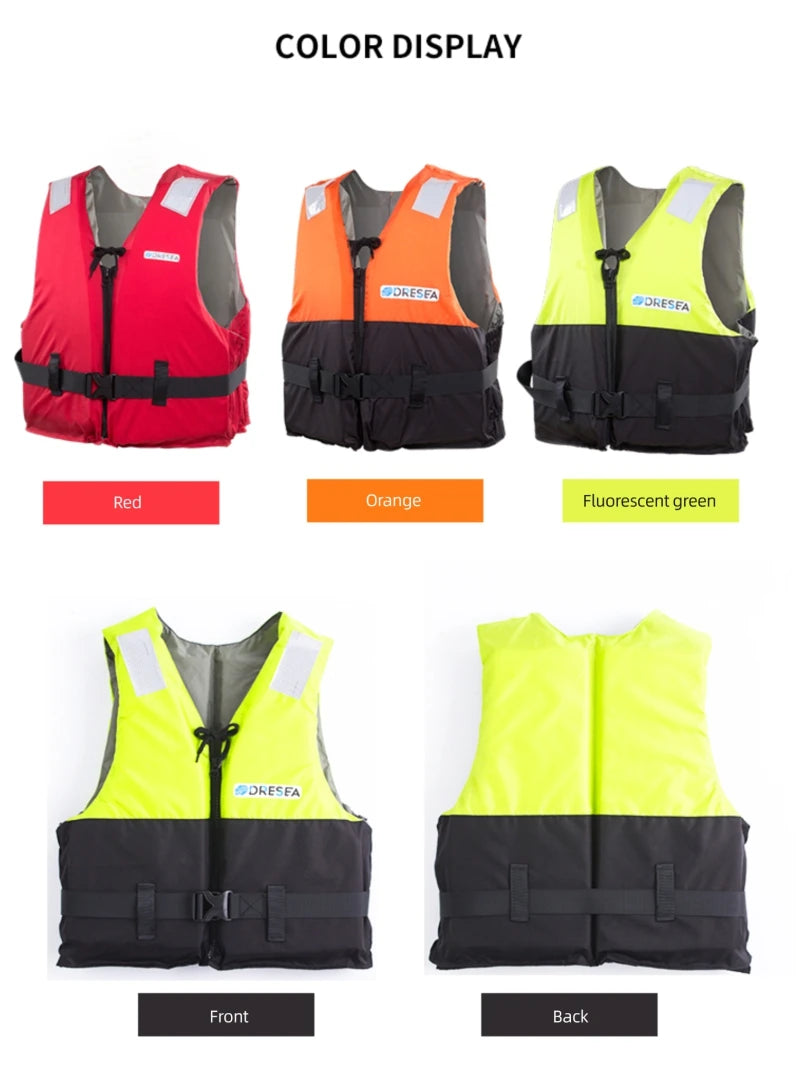 Safe Swim Life Jacket, Kayak Vest, Big Buoyancy Aids, Water Sport Survival Float for Adult, 120kg, New, Summer