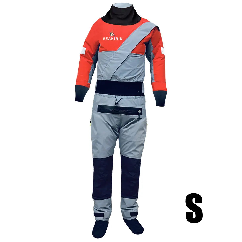 3-Ply Mens Semi-Dry Suit Breathable Warm Paddling Drysuit Wetsuit for Kids to Aduct Angler Kayak Fishing ATV&UTV Riders Clothing