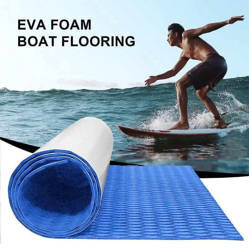 Surf Traction Pad Deck Grip Mat EVA Foam Boat Deck Mat Self-Adhesive Non-Slip Trimmable Sheet For Surfboard RV Yacht Kayak