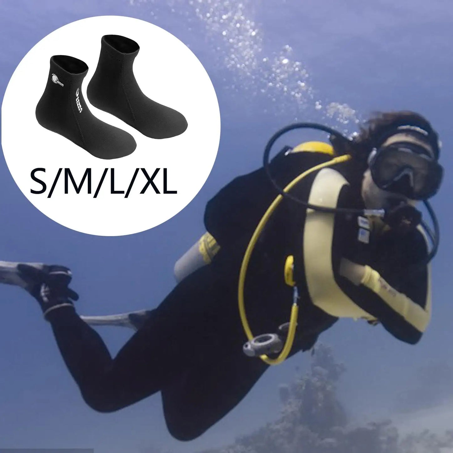 2mm Neoprene Wetsuits Socks Diving Thermal Beach Booties Wading Boots for Snorkeling Kayaking Water Sports Sailing Hiking