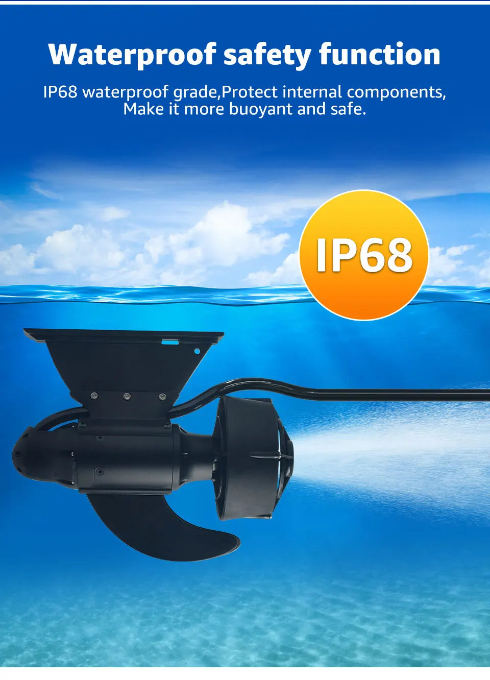 Electric Motor With  Battery Case Fishing Electric Fin Stand Up Paddle Board Push Motor E Fin SUP Surf Kayak POWER FIN