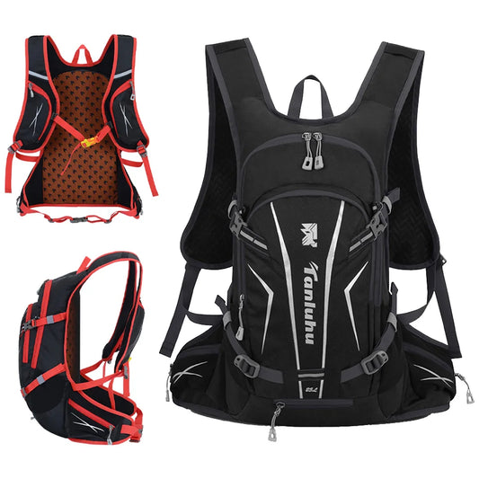 Esporte ao ar livre ciclismo mochila homem mulher à prova dwaterproof água respirável caminhadas montanhismo garrafa de água saco capacete bolso mochila