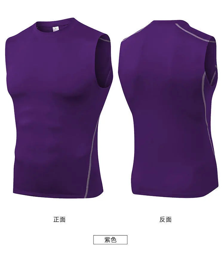 Male Jogging Vest Men Summer Fitness Tank Top Men's Outdoor Mesh Breathable Undershirt Round Collar T-shirt Man Sports Tank Top
