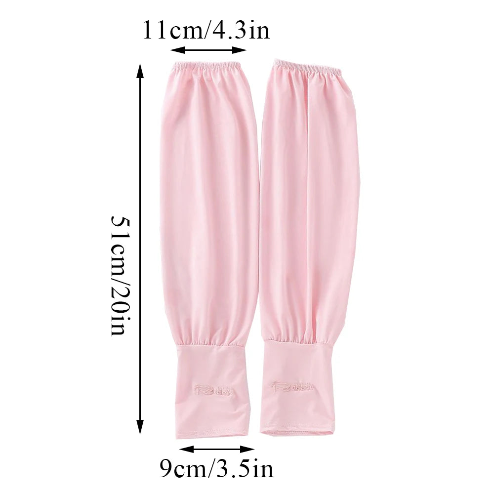 Sun Protection Cuffs Cycling Arm Warmer Cover Driving Fishing Running Arm Sleeves Long Gloves Ice Silk Sleeve Outdoor Sports