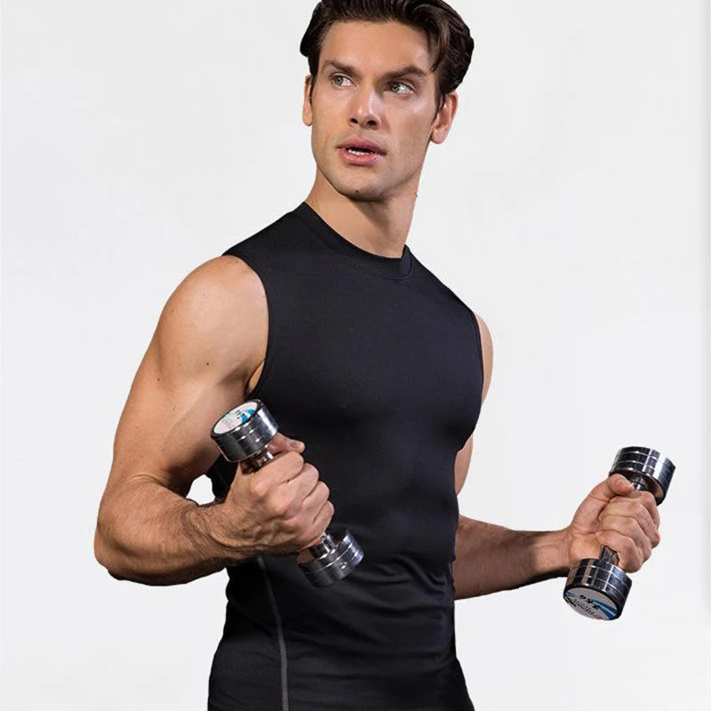 Sports Tights Running Sports Tank Top Men Quick Dry Fitness Tank Top Outdoor Summer