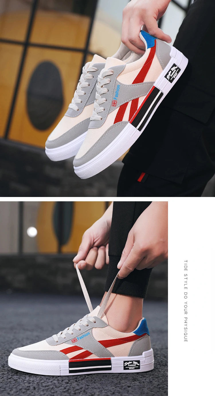 Summer Fashion Men Sneakers Breathable Casual Shoes for Man Flat Casual Sneakers Mens 2024 New Vulcanized Shoes Erkek Ayakkabı