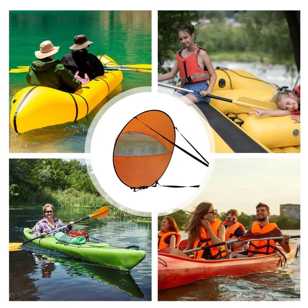 Wind Sail For Paddle Board Windsurfing Sails Paddleboard Kayak Sails With Clear Window Easy-to-Attach Paddle Board Shade Boating