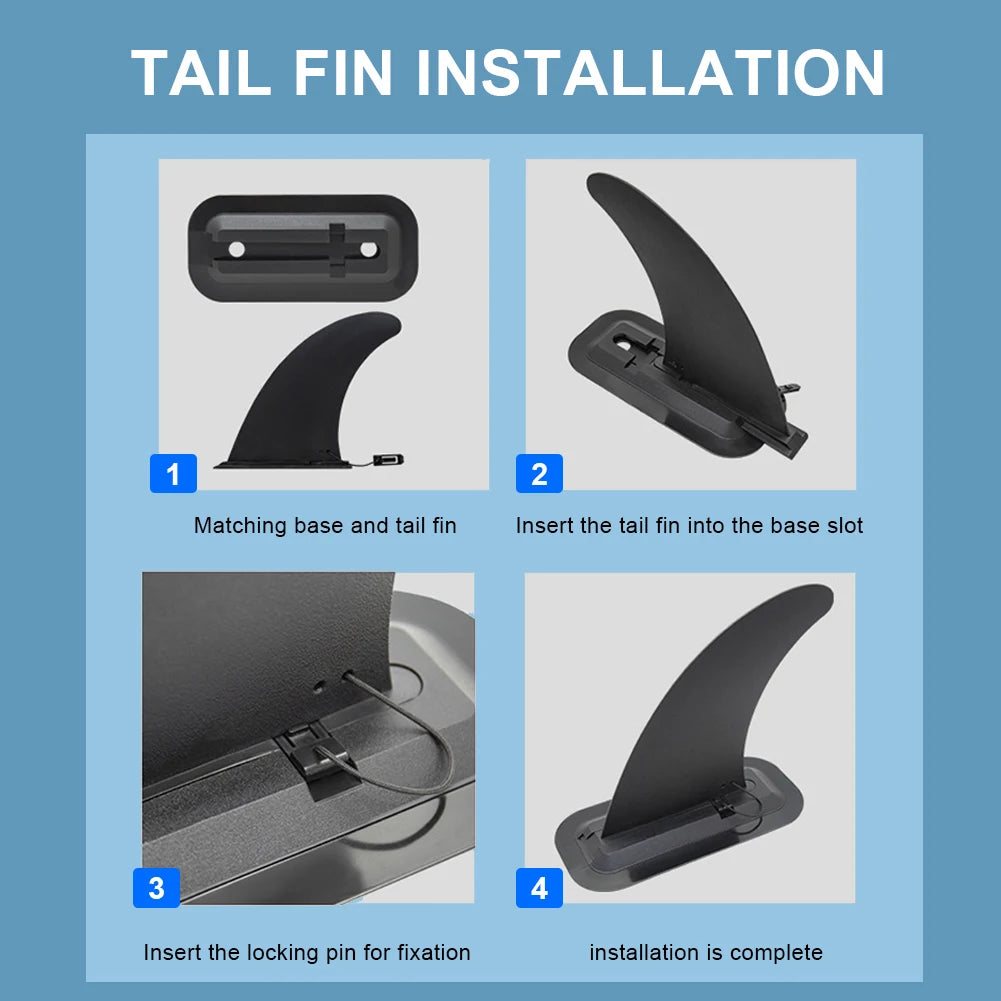 Surfboard Fin Quick Release Paddle Board Fin Detachable Surfboard Tail Fin Stablizer Stand Up Board Surfboard Slide-in Large Fin