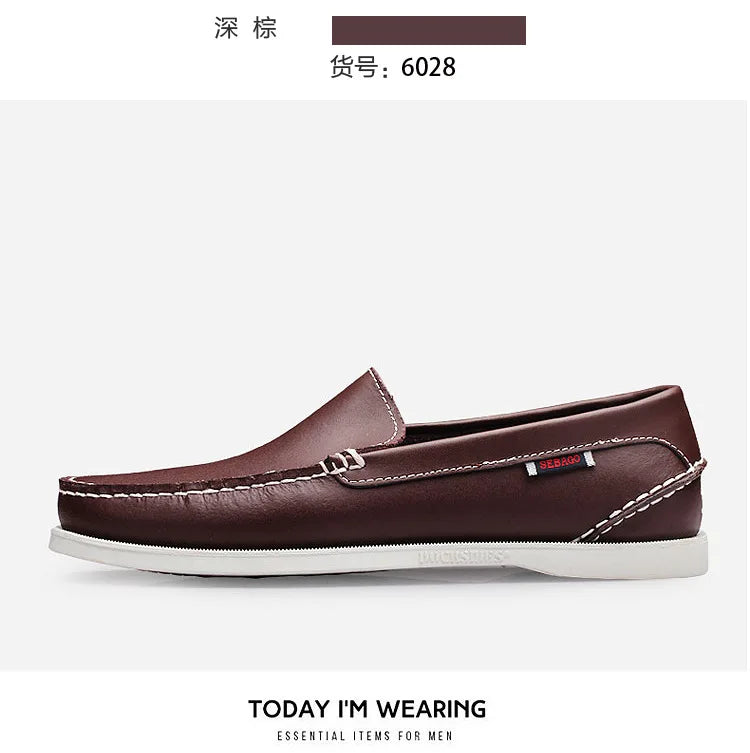 Men's Shoes Large Sailing Korean Edition Trendy Driving Dou Dou Casual Leather Shoes for Men